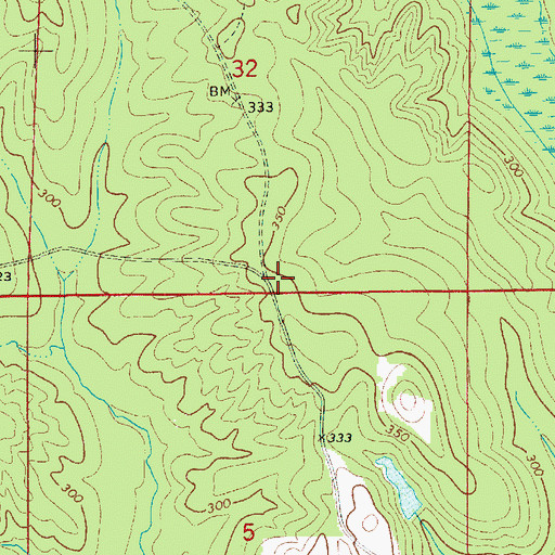 Topographic Map of Sims School (historical), AL