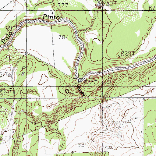 Topographic Map of Worser Creek, TX