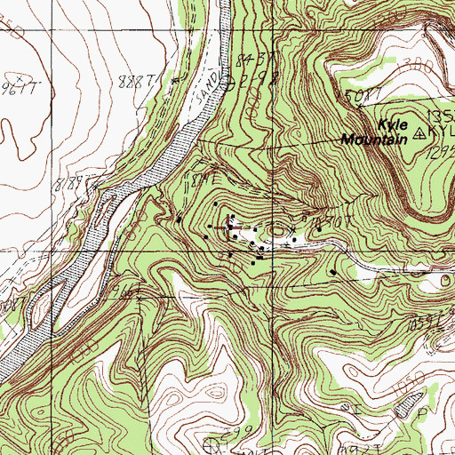 Topographic Map of Worth Ranch, TX