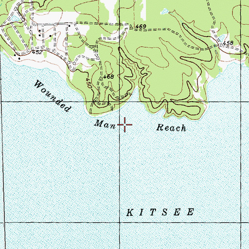 Topographic Map of Wounded Man Reach, TX