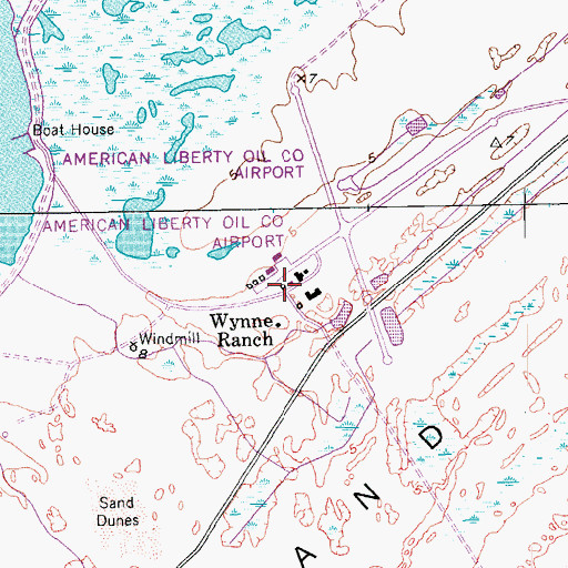 Topographic Map of Wynne Ranch, TX