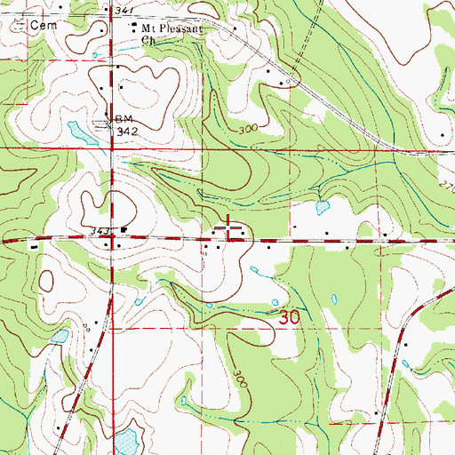 Topographic Map of The Church of the Lord Jesus, AL