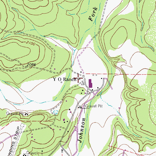 Topographic Map of YO Ranch, TX