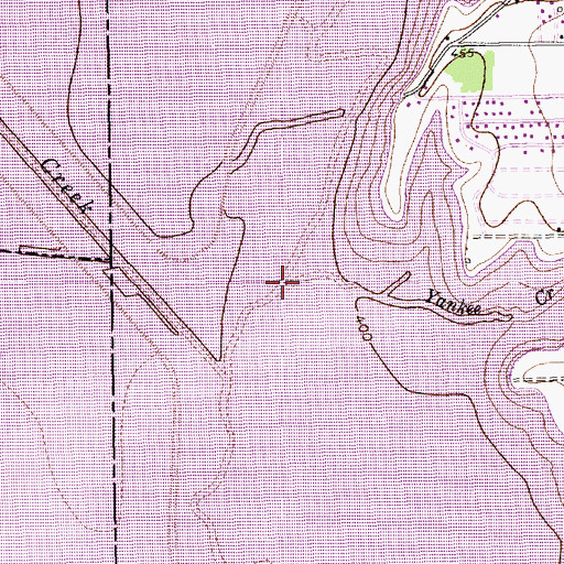 Topographic Map of Yankee Creek, TX