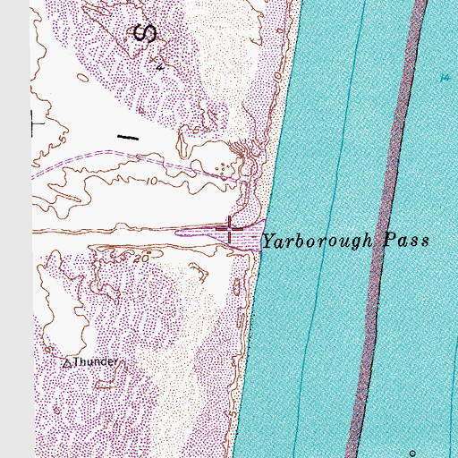 Topographic Map of Yarborough Pass, TX
