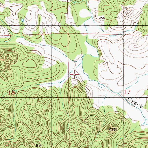 Topographic Map of Windhams Store (historical), AL