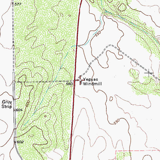 Topographic Map of Yeguas Windmill, TX