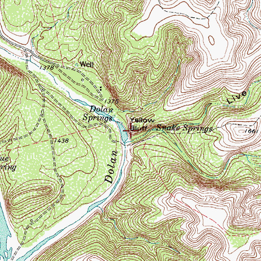 Topographic Map of Yellow Bluff, TX