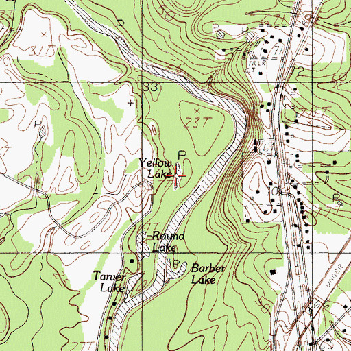 Topographic Map of Yellow Lake, TX