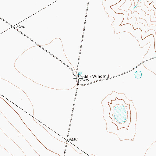 Topographic Map of Yokle Windmill, TX