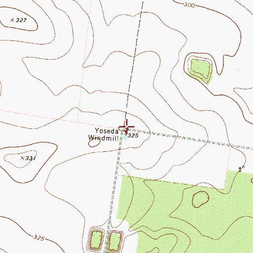 Topographic Map of Yoseda Windmill, TX