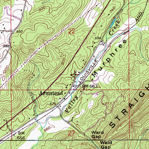 Topographic Map of Armstead Church, AL