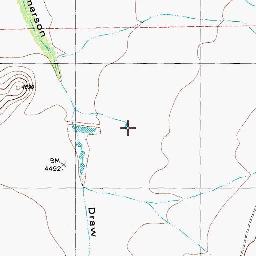 Topographic Map of Youngs Ranch, TX