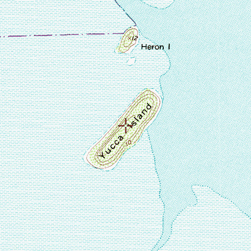 Topographic Map of Yucca Island, TX