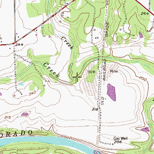 Topographic Map of Yupon Creek, TX