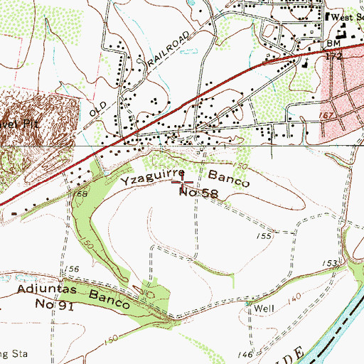 Topographic Map of Yzaguirre Banco Number 58, TX