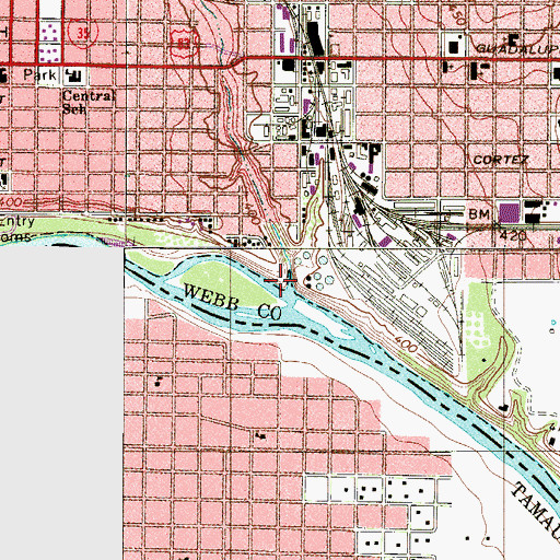 Topographic Map of Zacata Creek, TX