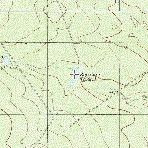 Topographic Map of Zacatoso Tank, TX