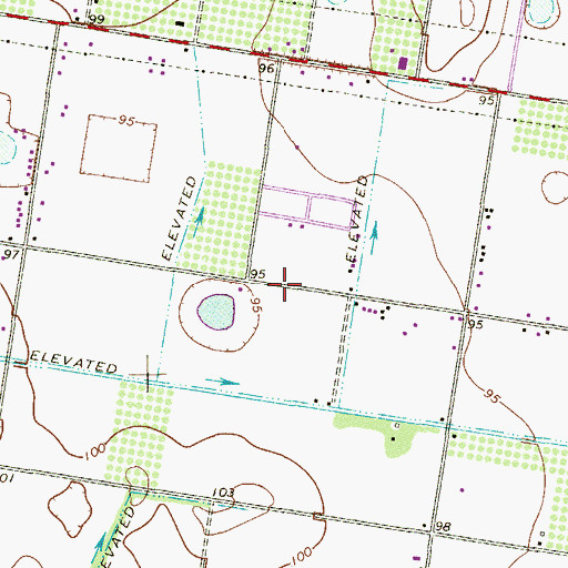 Topographic Map of Lorenzo de Zavala Elementary School, TX