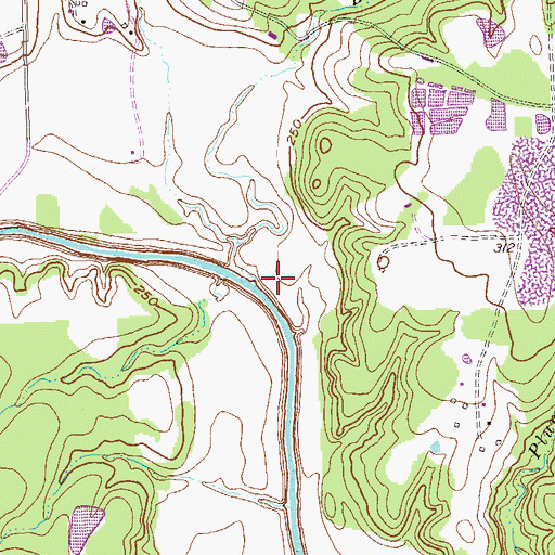 Topographic Map of Zimmer Creek, TX