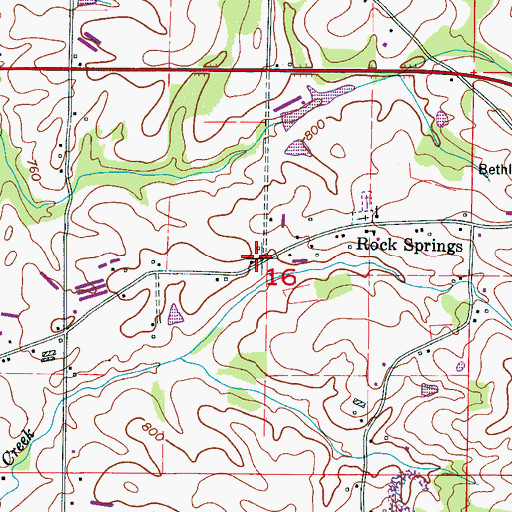 Topographic Map of Birdie, AL
