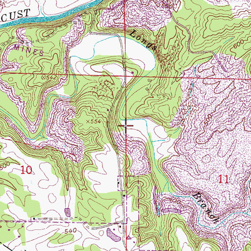 Topographic Map of Black Creek Number 1 Mine, AL