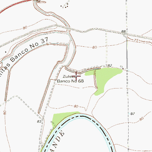 Topographic Map of Zolezzi Banco Number 68, TX
