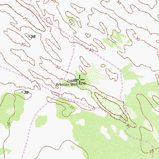 Topographic Map of Zorilla Artesian Well, TX
