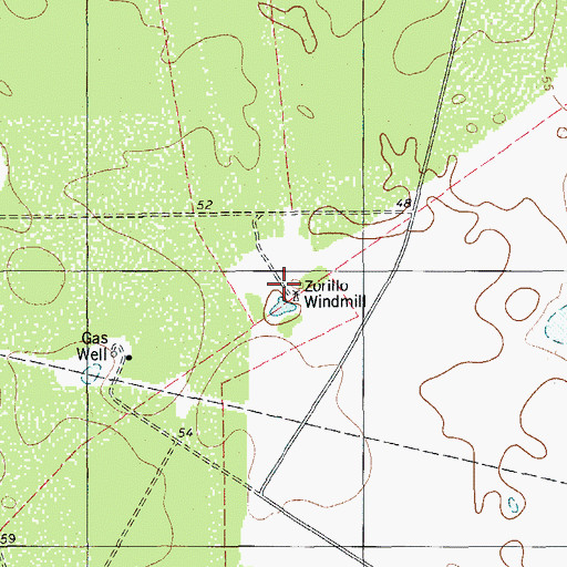 Topographic Map of Zorillo Windmill, TX