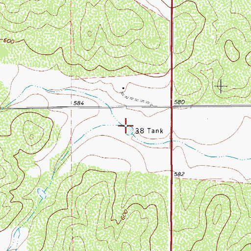 Topographic Map of Thirtyeight Tank, TX