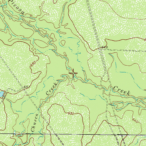 Topographic Map of Chueco Creek, TX