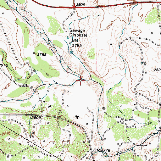 Topographic Map of Grapevine Creek, TX