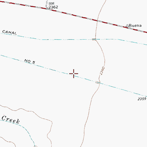 Topographic Map of Imperial Canal Number Five, TX