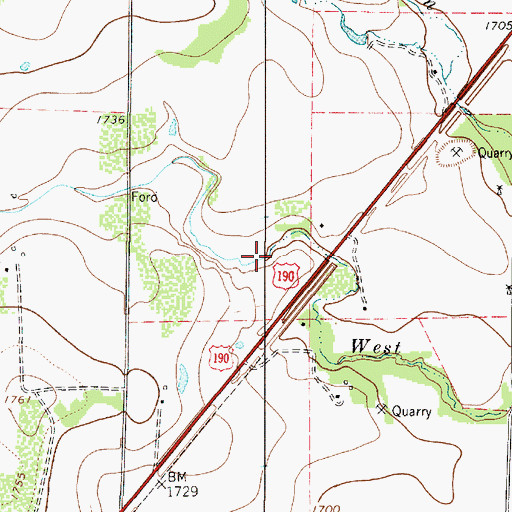 Topographic Map of Little Onion Creek, TX