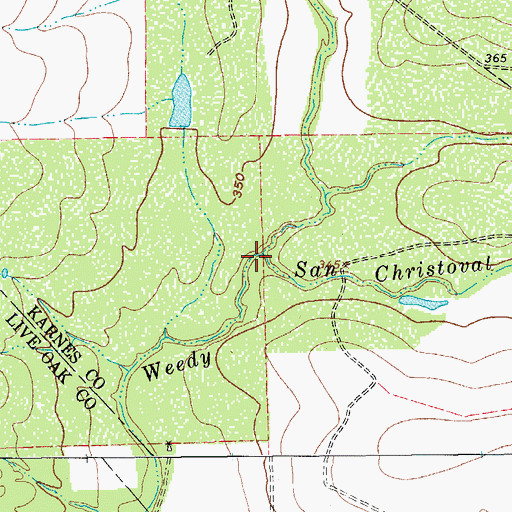 Topographic Map of San Christoval Creek, TX