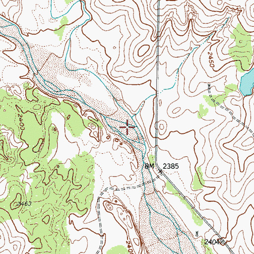 Topographic Map of Skillet Creek, TX