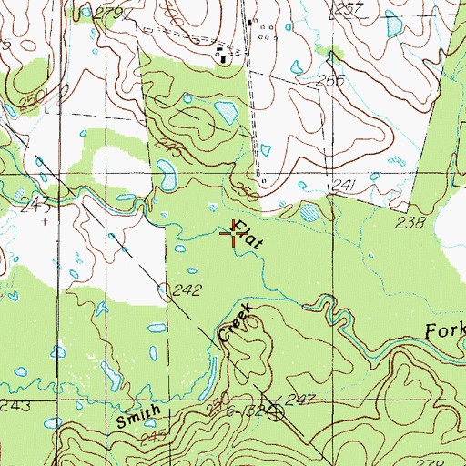 Topographic Map of Smith Creek, TX