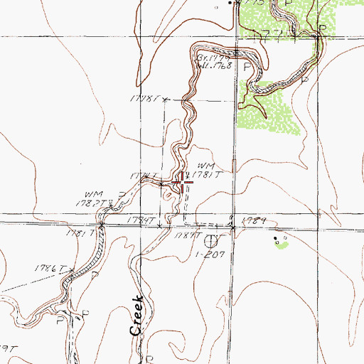 Topographic Map of Hog Marsh Creek, TX