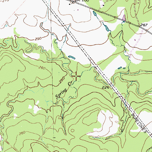 Topographic Map of Spring Creek, TX