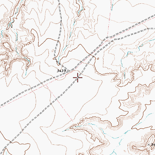 Topographic Map of Torrey Flats, TX