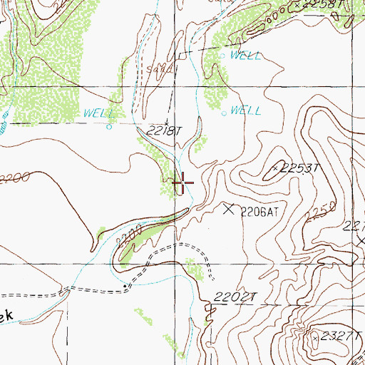 Topographic Map of West Bitter Creek, TX