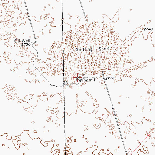 Topographic Map of Two G Windmill, TX