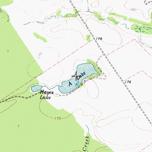 Topographic Map of A Lake, TX