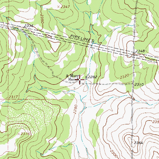 Topographic Map of A Murr Ranch, TX
