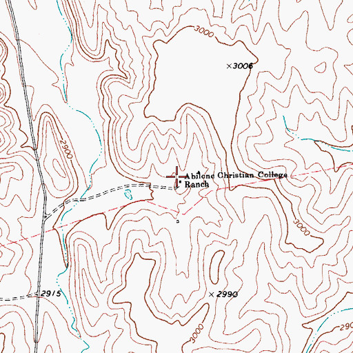 Topographic Map of Abilene Christian College Ranch, TX