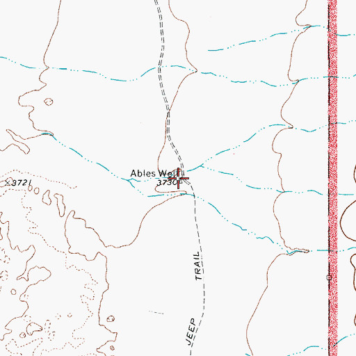 Topographic Map of Ables Well, TX