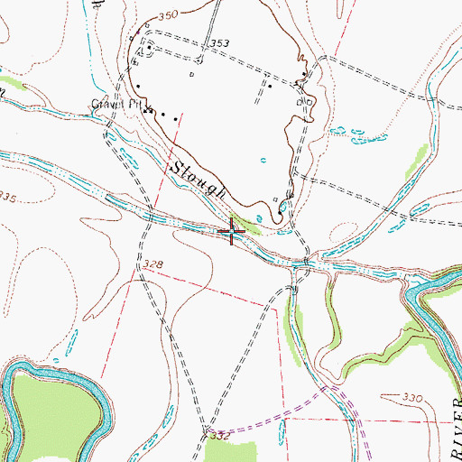 Topographic Map of Ackerman Slough, TX