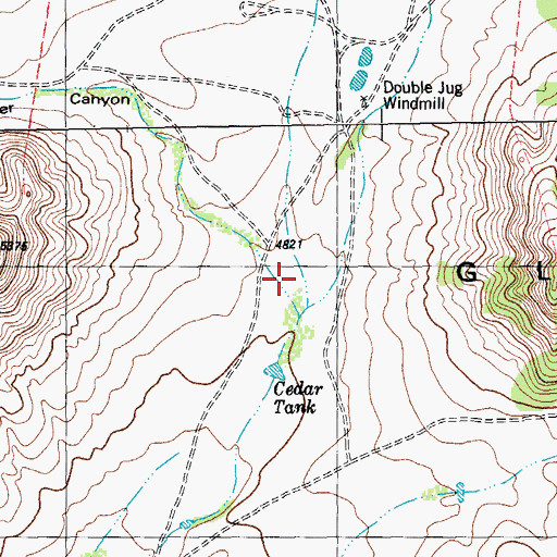 Topographic Map of Skinner Canyon, TX