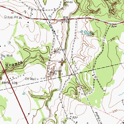 Topographic Map of Adkisson Branch, TX