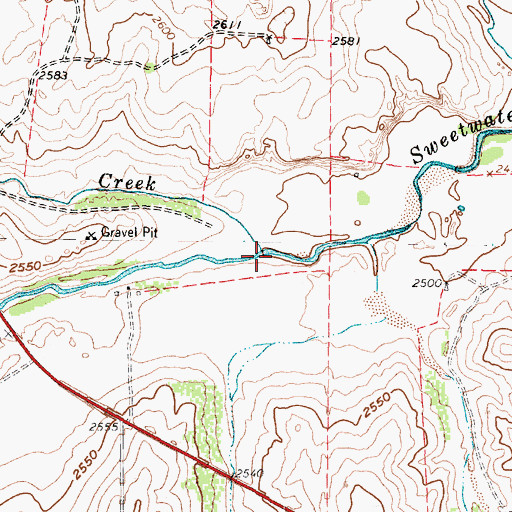 Topographic Map of Adobe Creek, TX